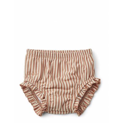 Mila Baby Swim Pants Seersucker Swimwear Nappie Briefs Orange Liewood