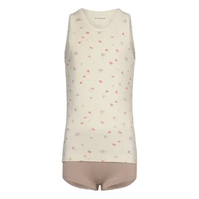 Minymo Underwear Set Girl - Bamboo - Beige - 128