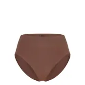 Organic Basics Smooth High-Leg Briefs - Brown - L