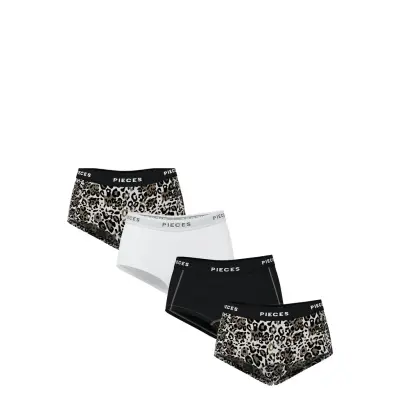 Pieces Pclogo Lady 4 Pack Aop/Solid Noos Bc - Black - XS