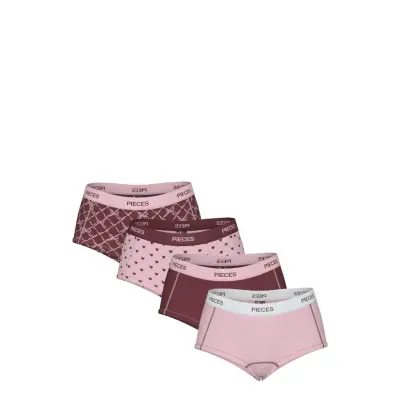 Pieces Pclogo Lady 4 Pack Bc - Pink - L
