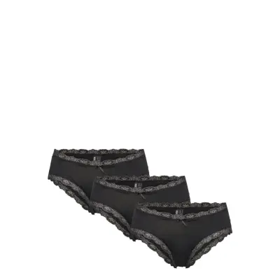 Pieces Pcnola Low Cut Hipster  3-Pack Noos - Black - M