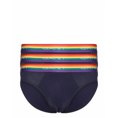 Pride. Hip Brief 3-Pack Kalsonger Y-front Briefs Blå GANT
