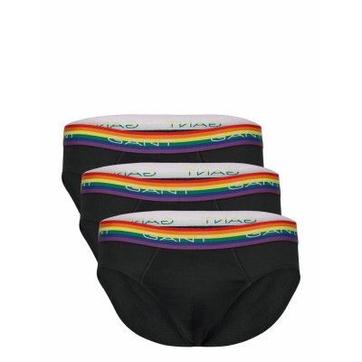 Pride. Hip Brief 3-Pack Kalsonger Y-front Briefs Svart GANT