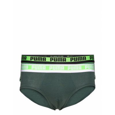 Puma Men Coarse Melange Brief 2P Kalsonger Y-front Briefs Grön PUMA