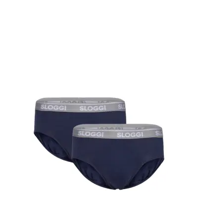 Sloggi Men Go Abc Midi 2P Kalsonger Y-front Briefs Blue Sloggi