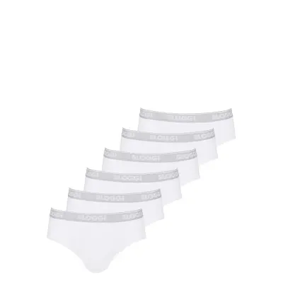 Sloggi Men Go Abc Midi 6P Kalsonger Y-front Briefs Vit Sloggi