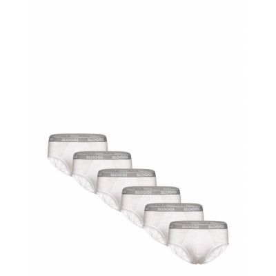 Sloggi Men Go Abc Midi 6P Kalsonger Y-front Briefs White Sloggi