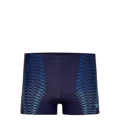 Speedo Mens Duo Logo Print Aquashort Marinblå
