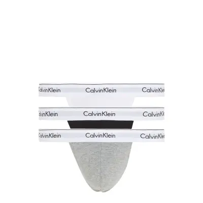 Thong 3Pk *Villkorat Erbjudande Kalsonger Y-front Briefs Svart Calvin Klein