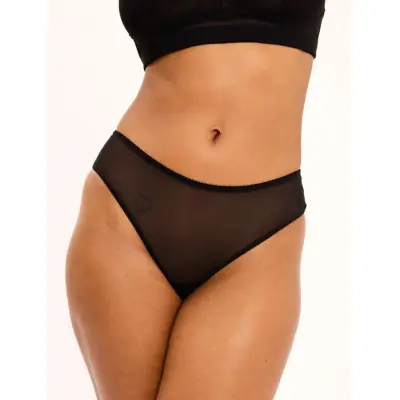 Understatement Underwear Mesh Cheeky - Black - L