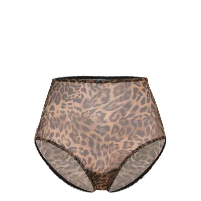 Understatement Underwear Mesh Highwaist Briefs - Brown - XXL