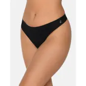 URBAN QUEST 3-Pack Women Bamboo String Brief - Black - M